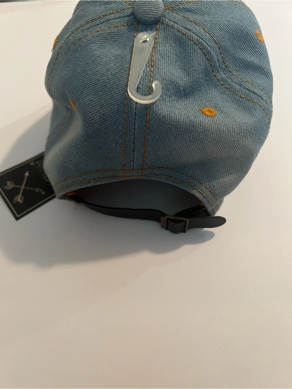 Jewel Studded US Flag Baseball Cap Bling Rhinestone USA Jean Distressed Hat